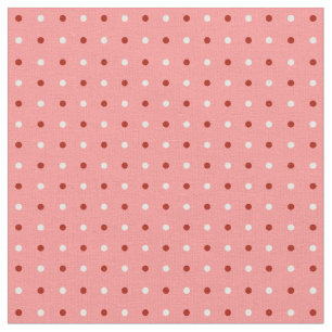 Tela Puntos de polka rojos, rosados y blancos