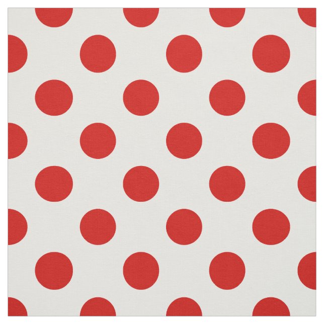 Tela Puntos de polka rojos y blancos (Retal)