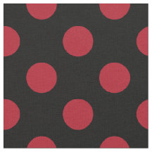 Puntos de polka rojos y negros