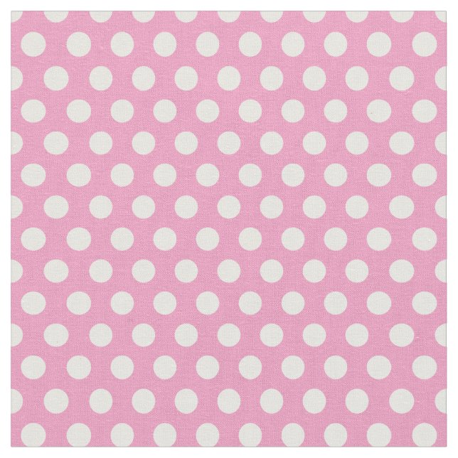 Tela Puntos de Polka Rosa (De cerca)