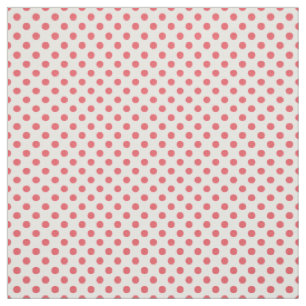 Tela Puntos de polka rosa coral por Shirley Taylor