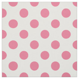 Tela Puntos de polka rosa y blanco
