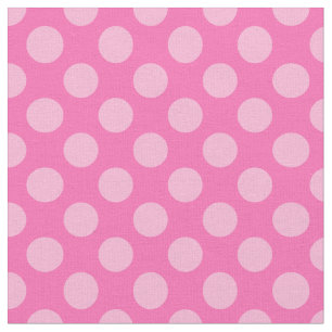 Tela Puntos de Polka Rosado Caliente