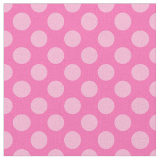 Tela Puntos de Polka Rosado Caliente
