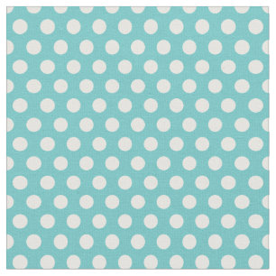 Tela Puntos de Polka Turquesa