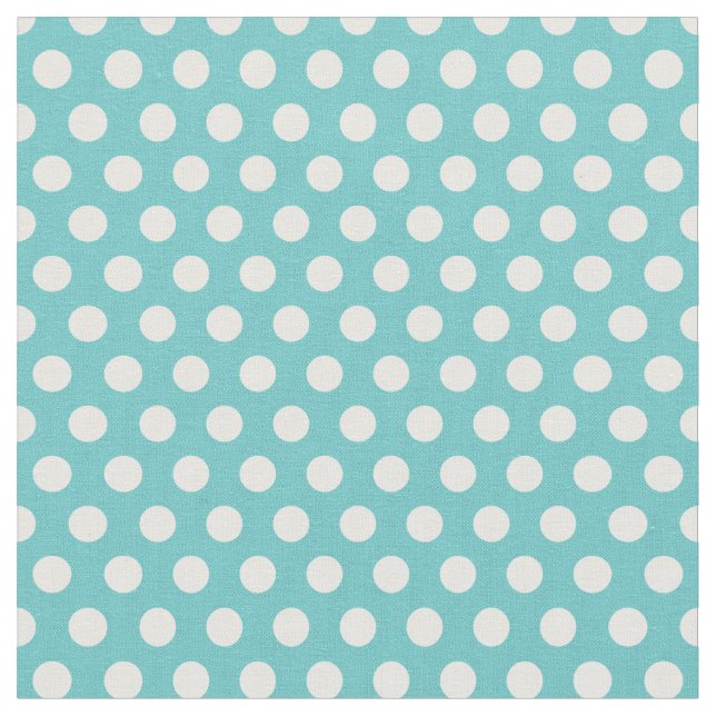 Tela Puntos de Polka Turquesa (De cerca)