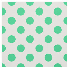 Tela Puntos de polka verdes y blancos