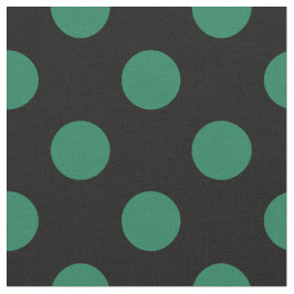Tela Puntos de polka verdes y negros