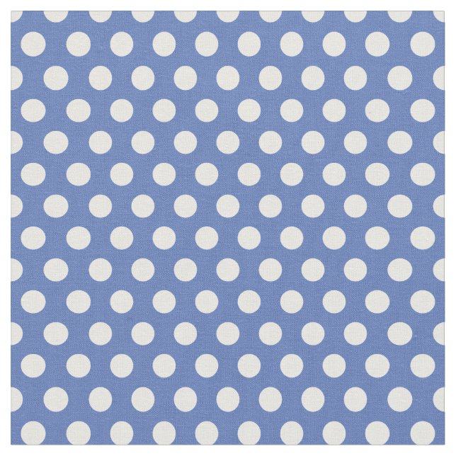 Tela Puntos del Polka Azul (De cerca)