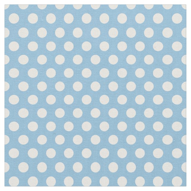 Tela Puntos del Polka azul cielo (De cerca)