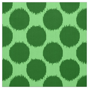 Tela Puntos gigantes de Ikat, cal y verde esmeralda