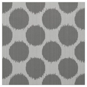 Tela Puntos Ikat gigantes, gris claro y oscuro / gris