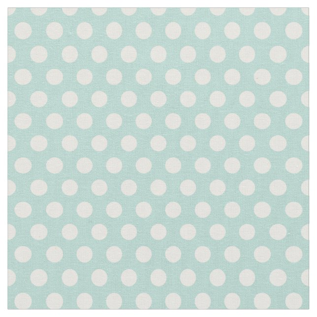 Tela Puntos Mint Polka (De cerca)