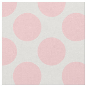 Tela Puntos modernos de Polka Grandes Rosa y Blanco