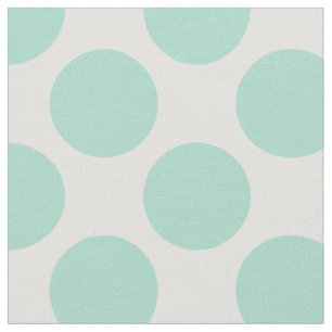 Tela Puntos modernos de Polka grandes verdes y blancos