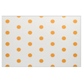 Tela puntos naranjas sobre blanco