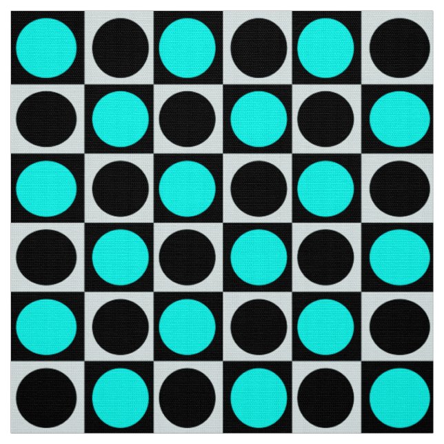 Tela Puntos negros geométricos azules (Retal)
