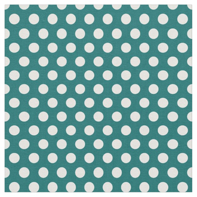 Tela Puntos oscuros de la polka Verde azulada (De cerca)