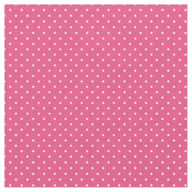 Tela Puntos pequeños rosados calientes (De cerca)