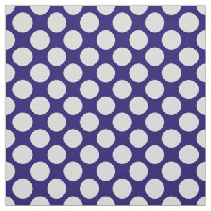 Tela Puntos retro grandes - marina y gris / gris