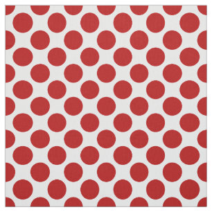 Tela Puntos retros grandes - rojo y blanco