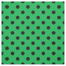 Puntos verdes de polka negra textiles