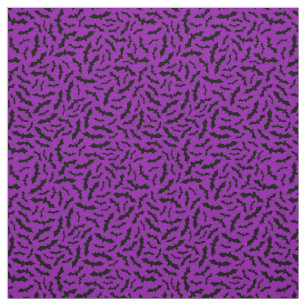 Tela Purple Bat Happy Halloween Moderno
