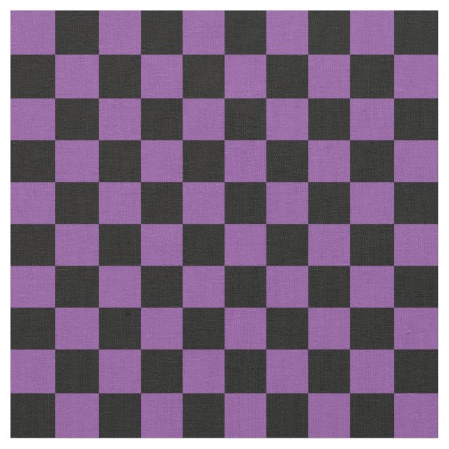 Tela Purple & Black Checkerboard (De cerca)