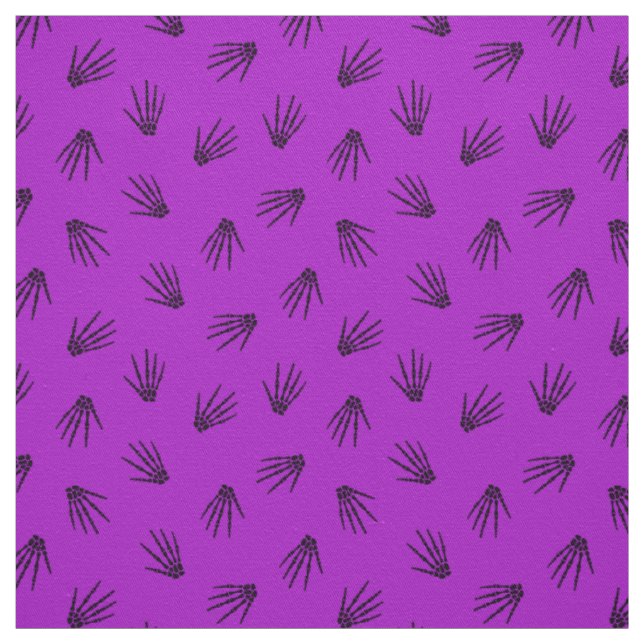 Tela Purple Bones Happy Halloween Moderno (Retal)
