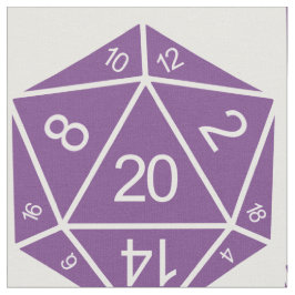 Tela Purple D20 Dice Fabric