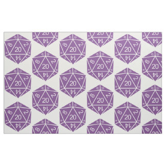 Tela Purple D20 Dice Fabric