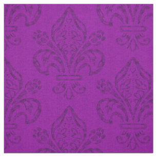 Tela Purple Fleur de Lis New Orleans Mardi Gras