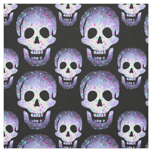 Tela Purple Laughing Skulls Cheeky Witch® Pagan Wiccan (Retal)