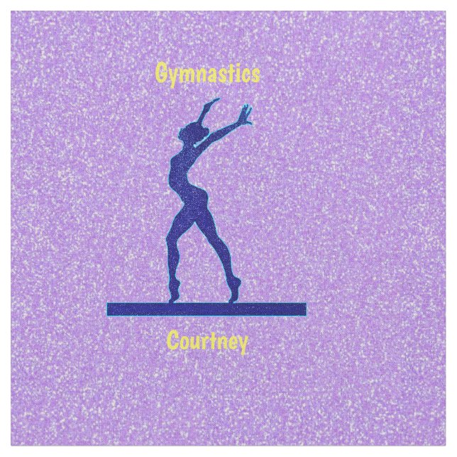 Tela Purple Sparkle Gymnastics Beam Fabric (De cerca)