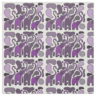Tela púrpura del arte abstracto del elefante de l