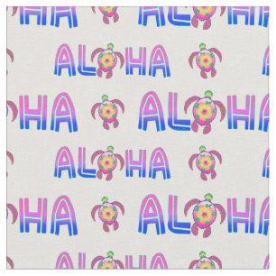 Tela Púrpura Rosa Aloha Turba Tropical Hawaiana