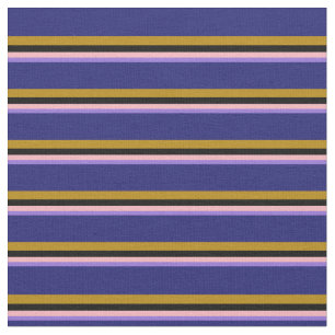 Tela Púrpura, rosa claro, negro, dorado oscuro y azul