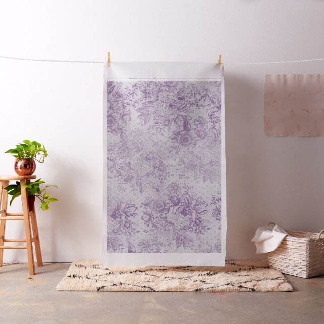 Tela púrpura rústico, chic y deslucido, flores de lavan (In Situ)