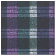 Púrpura, Verde, Blanco, Tartán Plantado Negro