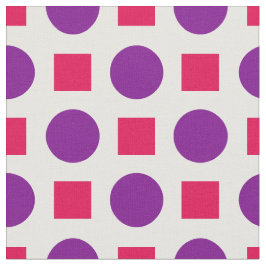 Tela Púrpura y cuadrados de fucsia
