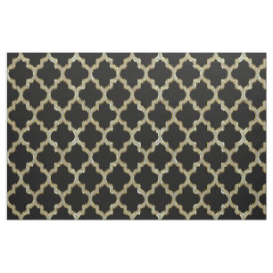 Tela Purpurina de Faux Gold Quatrefoil Ikat
