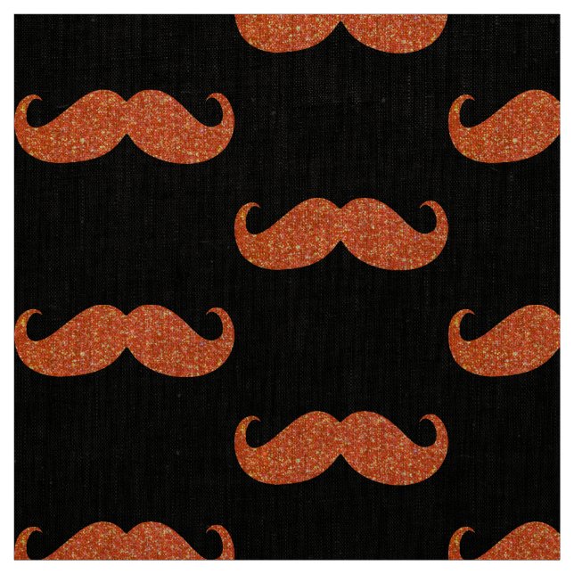 Tela Purpurina naranja Mustache #2 (Retal)
