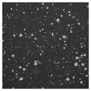 Tela Purpurina Stars2 - Negro de plata