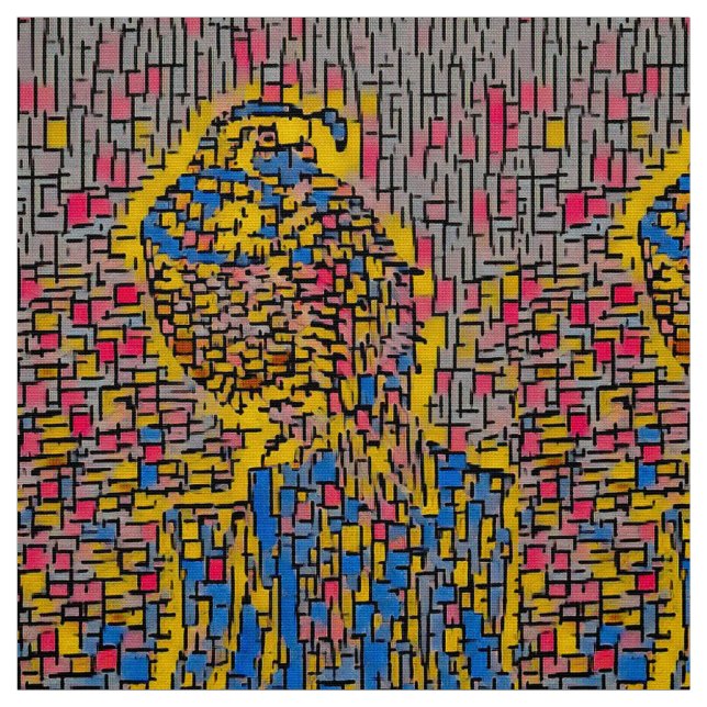 Tela Quail geométrica (Retal)