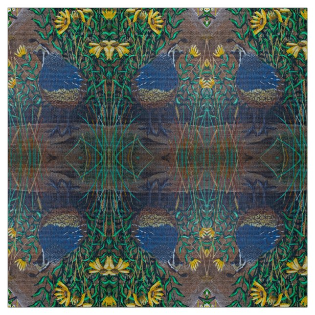 Tela Quail "¿Qué estás haciendo?" (Retal)