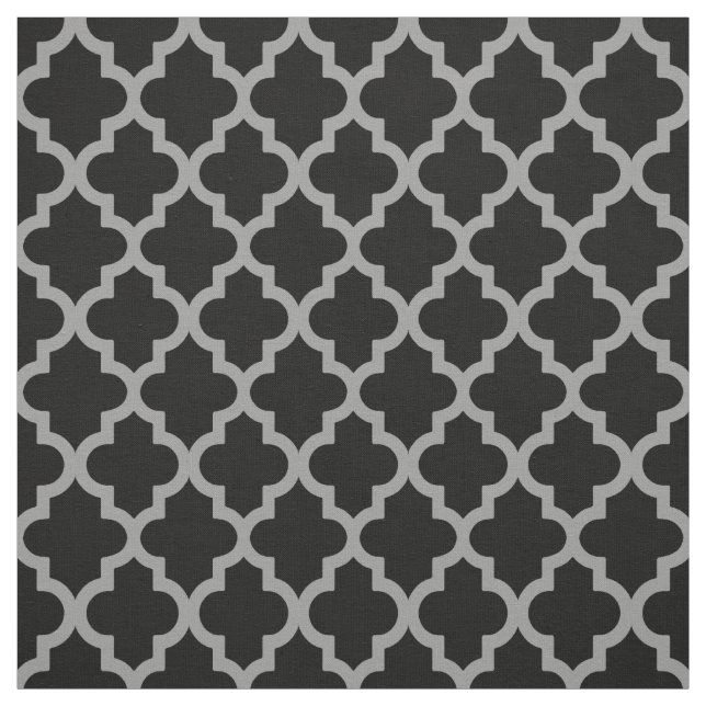 Tela Quatrefoil de Black Moroccan Moods (Retal)