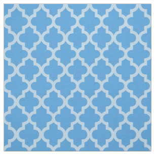 Tela Quatrefoil de Sky Blue Moods de Marruecos