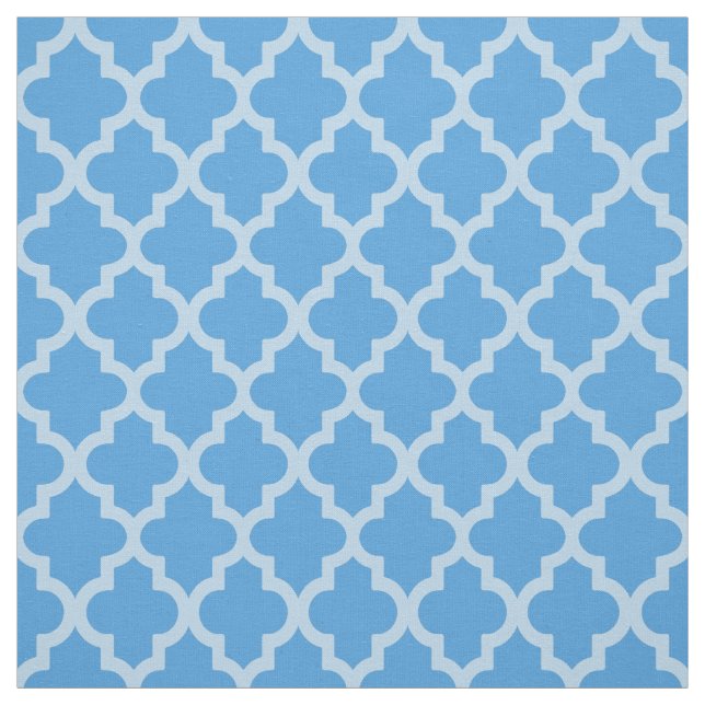 Tela Quatrefoil de Sky Blue Moods de Marruecos (Retal)