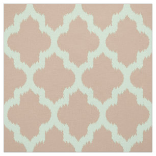 Tela Quatrefoil Ikat con fondo de color Personalizado