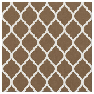 Tela Quatrefoil marroquí de chocolate